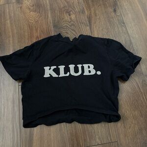 Kendall & Kylie Black Crop Top Bold Design